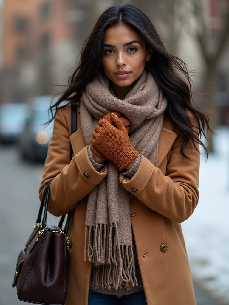 statement scarf gloves bag