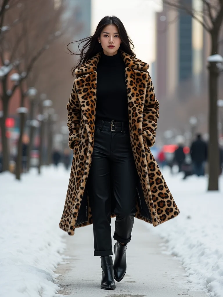 monochrome neutrals animal accent