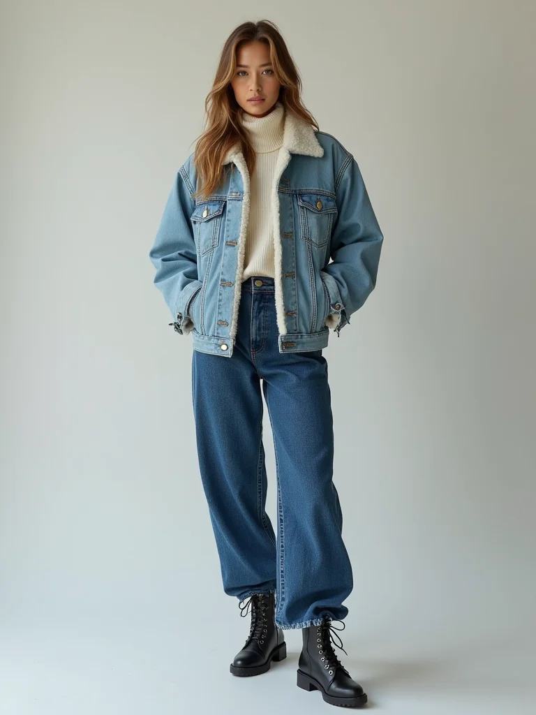 contrasting indigo denim contrast