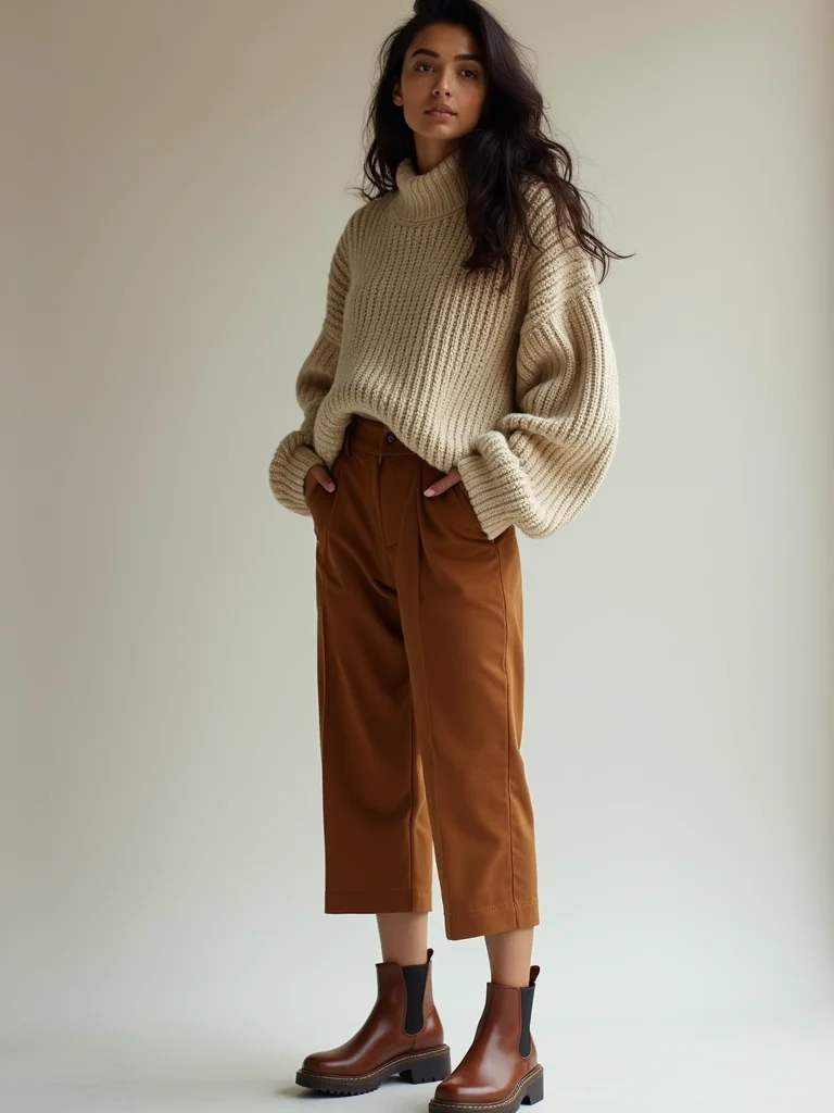 modern brown pants styling