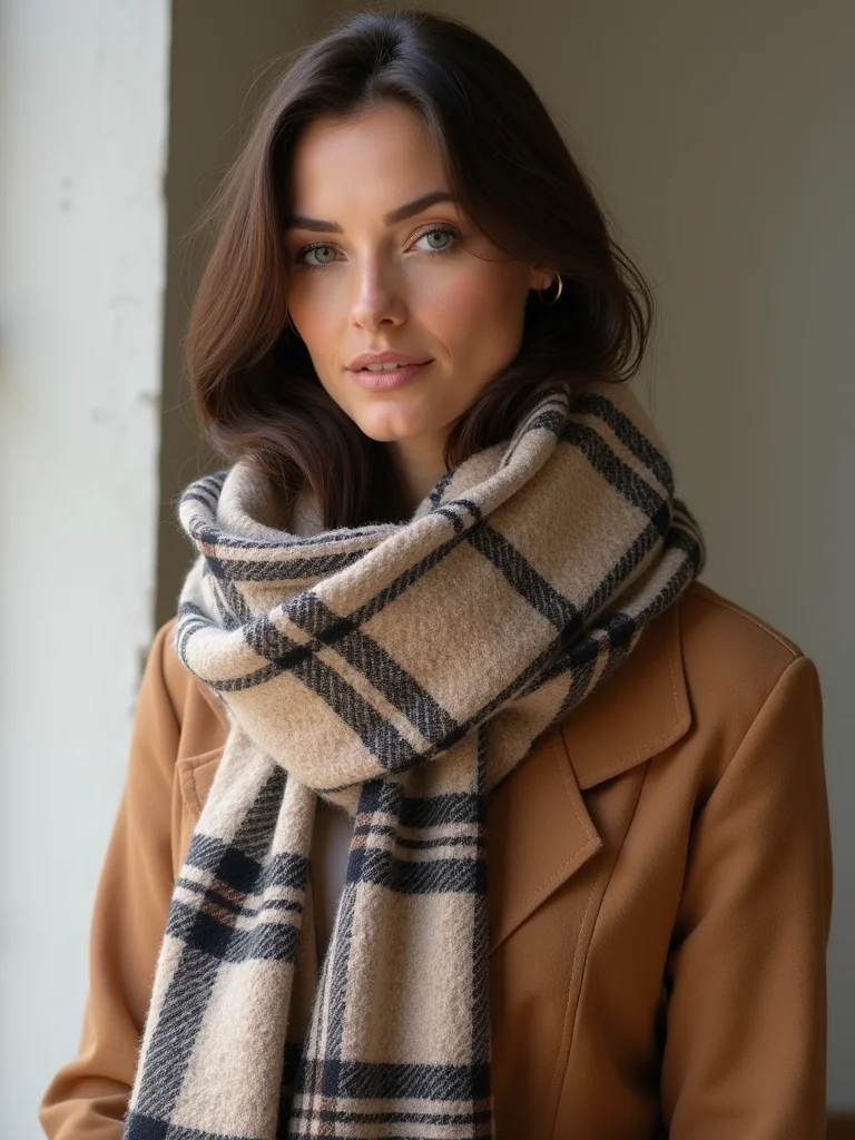 statement scarf elevates neutrals