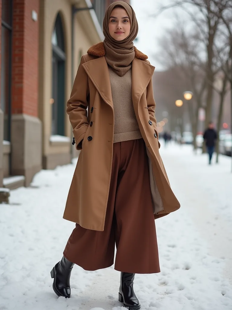layered modest winter styling