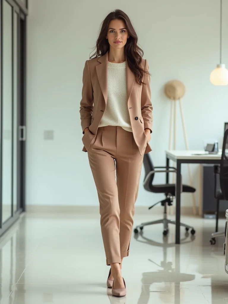 cute casual spring work outfit professional