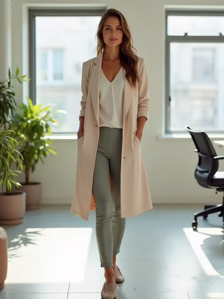 cute leggings summer work outfit