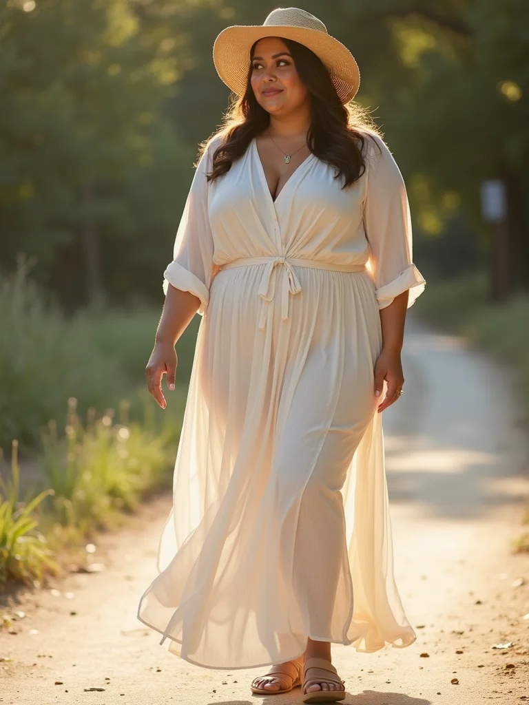 plus size modest summer outfit