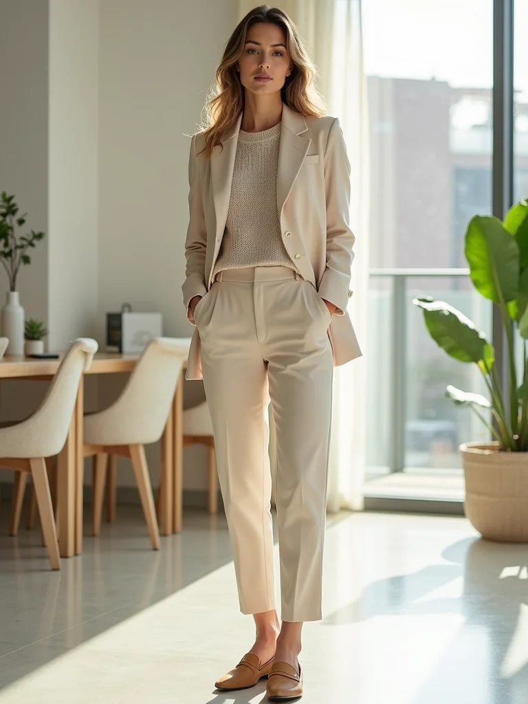 spring wear to work outfit busy morning